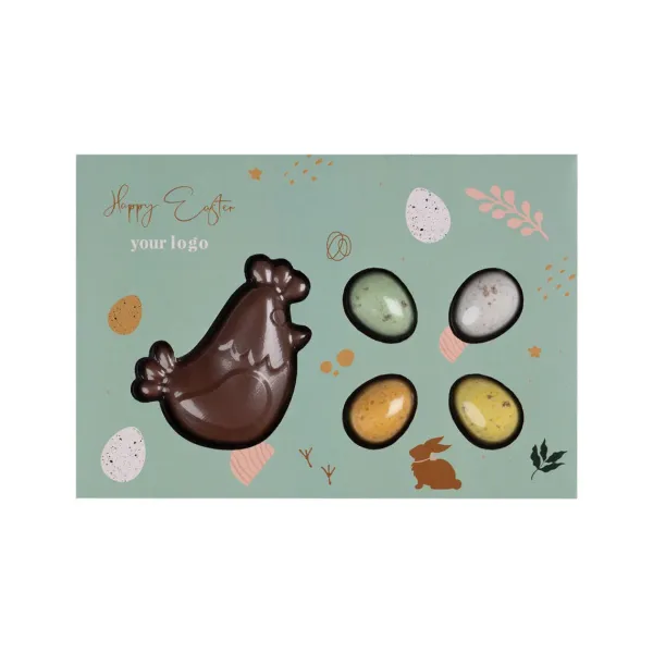 Poule en chocolat personnalisable