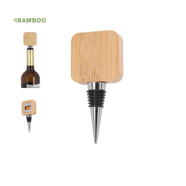 Décapsuleur intégré pour bouchon en bambou haut de gamme
