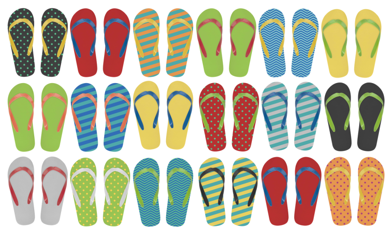 Tong à personnaliser avec différentes couleurs Le Havre 